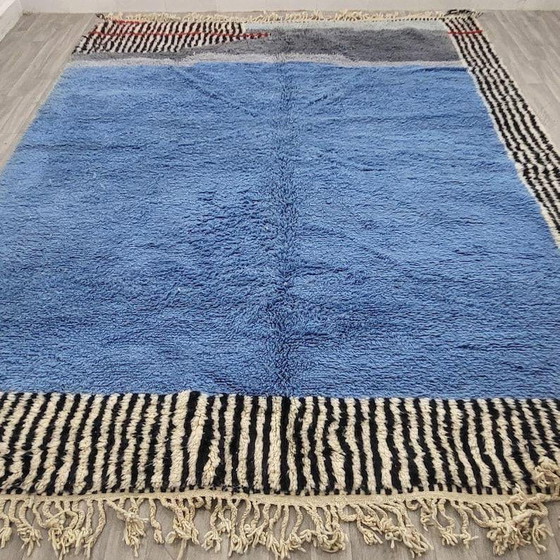 Alfombra bereber tradicional grande hecha a mano, azul, tamaño 3/4 M – Accupunto, Wool (photo 7 of 7)