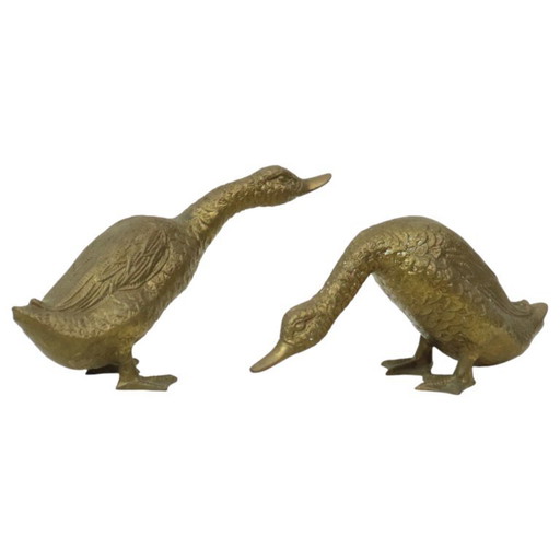 Pair of Bronze Ducks Geese France