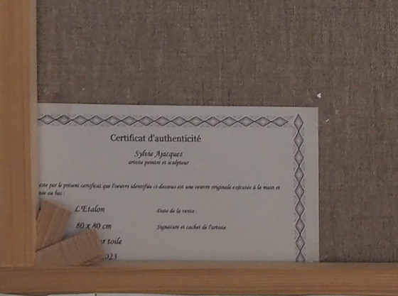 Image 1 of Lo Stallone Olio su tela - Sylvie AJACQUES