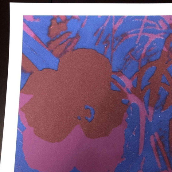 Litografía "Flores de amapola" de la década de 1990, inspirada en la obra de Andy Warhol. (photo 9 of 11)