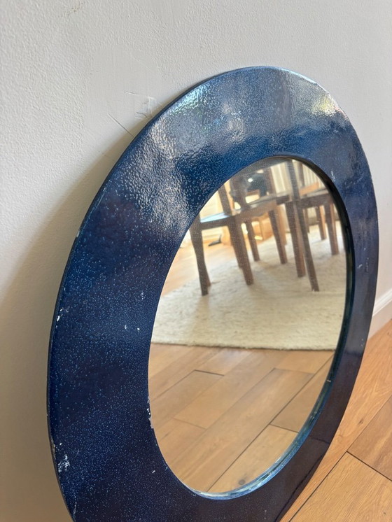 Image 1 of Espejo de declaración azul profundo