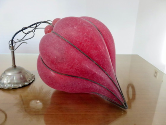 Lanterna veneziana in vetro di Murano rosso satinato – Lampade a sospensione (photo 17 of 17)