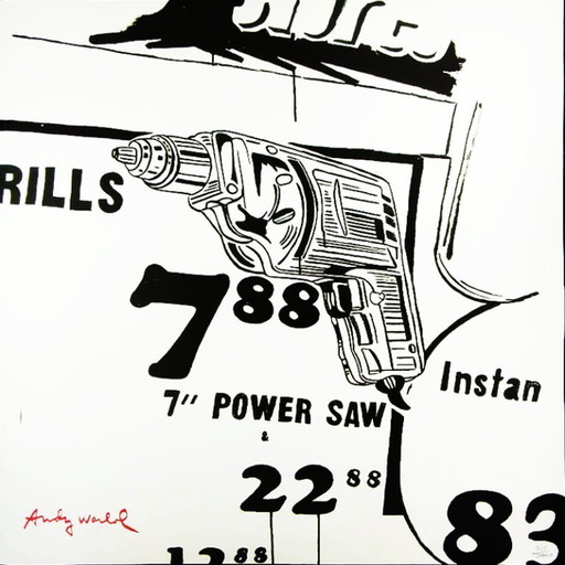 1980s Big Andy Warhol "Drills" Limited Edition Lithograph Numbered In Pencil By CMOA. 60 Cm / 23.62 Inches (photo 2 of 5)