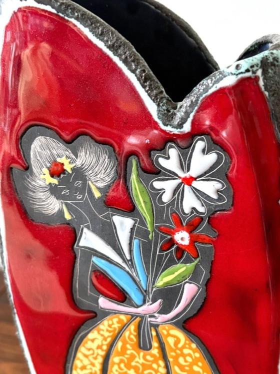 Image 1 of Italian San Marino large vase 1950s, Fantoni style