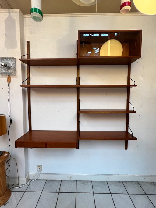 Sistema a parete vintage Poul Cadovius Royal System in teak, anni '60
