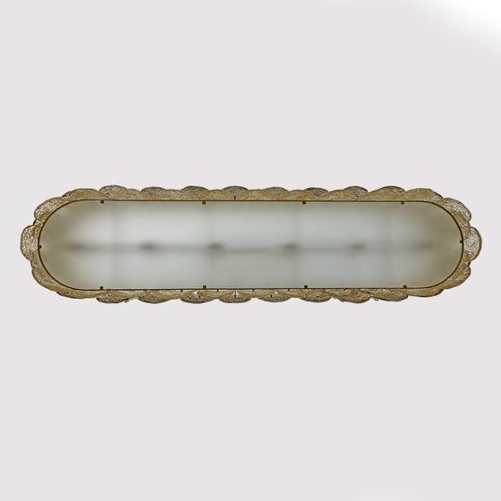 Image 1 of Moderne kroonluchter van Italiaans messing en Muranoglas uit het midden van de vorige eeuw, Stiyle