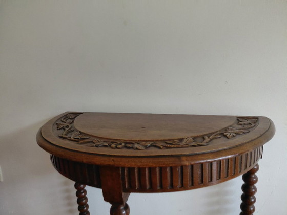 Image 1 of Table demi-lune hollandaise du XIXe siècle.