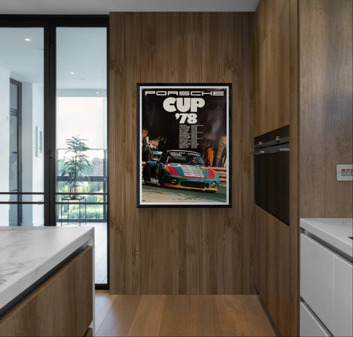 Porsche Cup 78 – Originele Vintage Porsche Poster van Werbeagentur Strenger – Vintage Motorsport – 102x76 cm