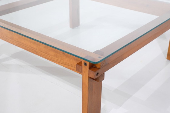 Image 1 of Vierkante eiken salontafel, Italië - 1970