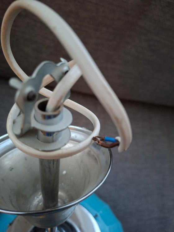 Image 1 of Lampada a sospensione vintage Art Déco con vetro blu