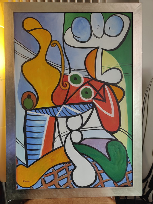 painting Pablo Picasso "Nature Morte" originally painted by Stauros