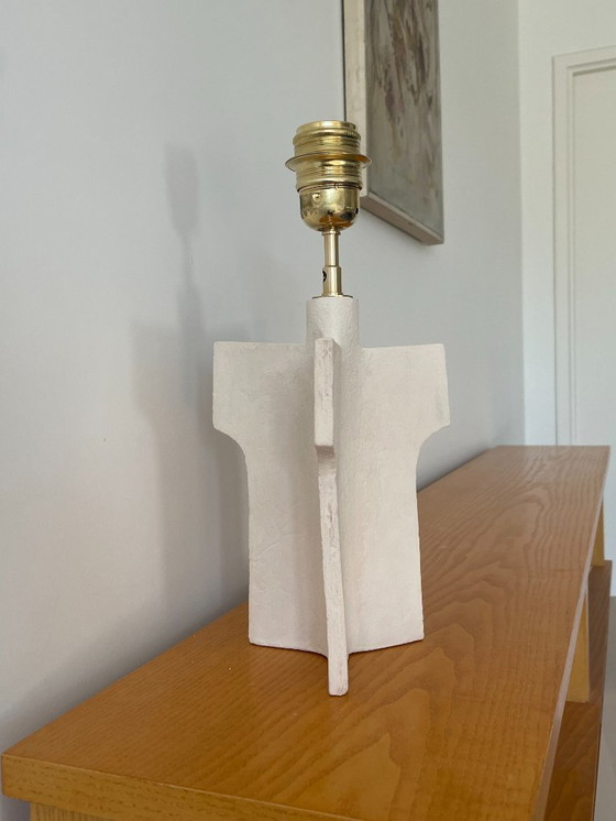 Image 1 of French contemporary ceramic lamp, "L 02" by Renzo Maar