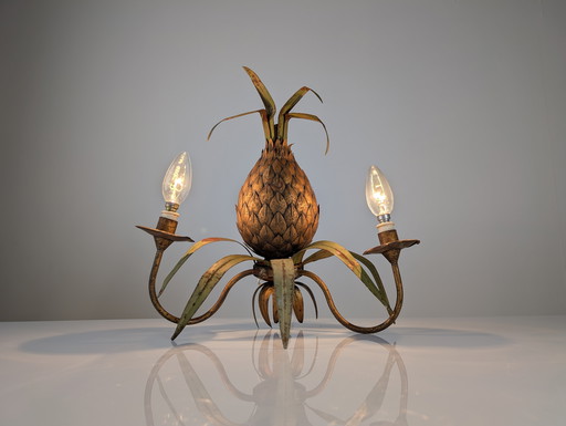 Applique murale ananas, style Maison Jansen, 1970