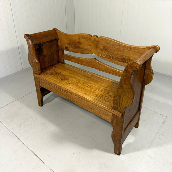 Image 1 of Antique oak bench 1900's