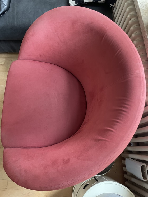 Image 1 of Stokke Varier Planet Swivel Lounge Chair Red Velvet
