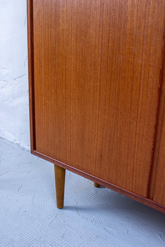 Image 1 of Vintage highboard cabinet chest of drawers sideboard Mid Century Danish