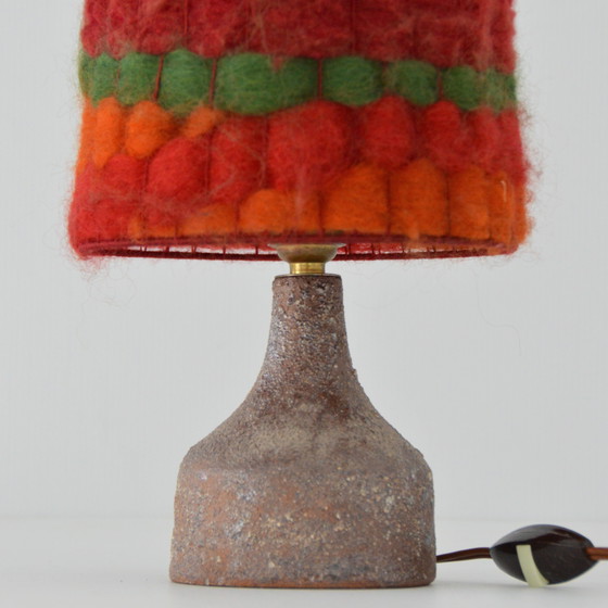 Image 1 of Table Lamp in Terracotta and Wool Signed Vintage 1960/1970s