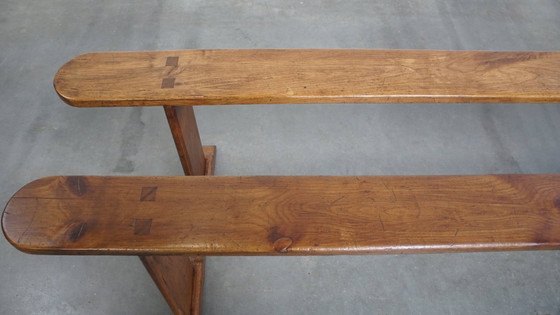 Image 1 of 2 x Panca da sala francese antica/ panca per tavolo da pranzo
