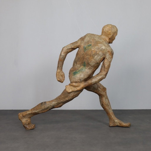 Life-Size Sculpture “Running Figure” by Karol Broniatowski, 1972