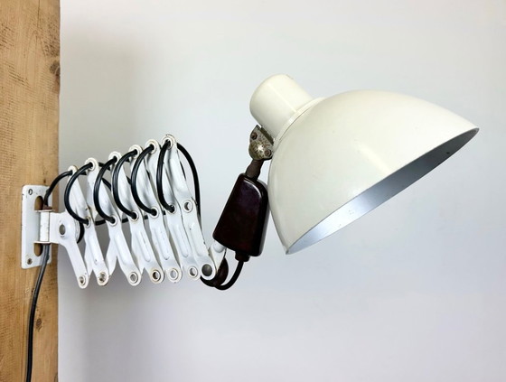 Image 1 of Lampada a forbice industriale della Germania dell'Est di VEB Zweckleuchtenbau Dresden, anni '50