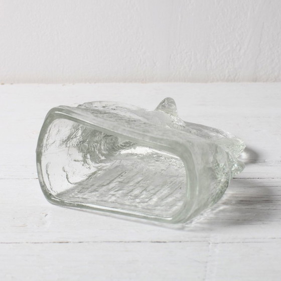 Image 1 of Statua vintage in vetro pressato di ariete / Glass Union / Rudolfova Hut / Repubblica Ceca / 1971