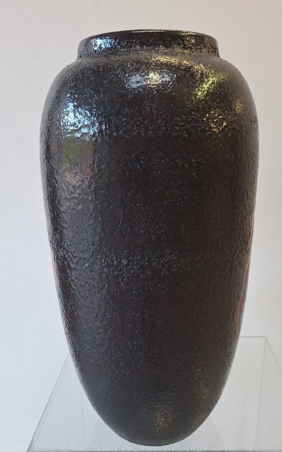 Image 1 of XL Scheurich keramik vase with horses.