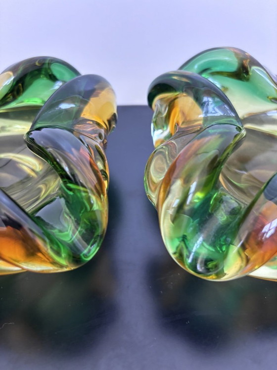 Set van 3 vintage Murano Sommerso glazen schalen van Vetri D'Arte – Glass (photo 11 of 21)