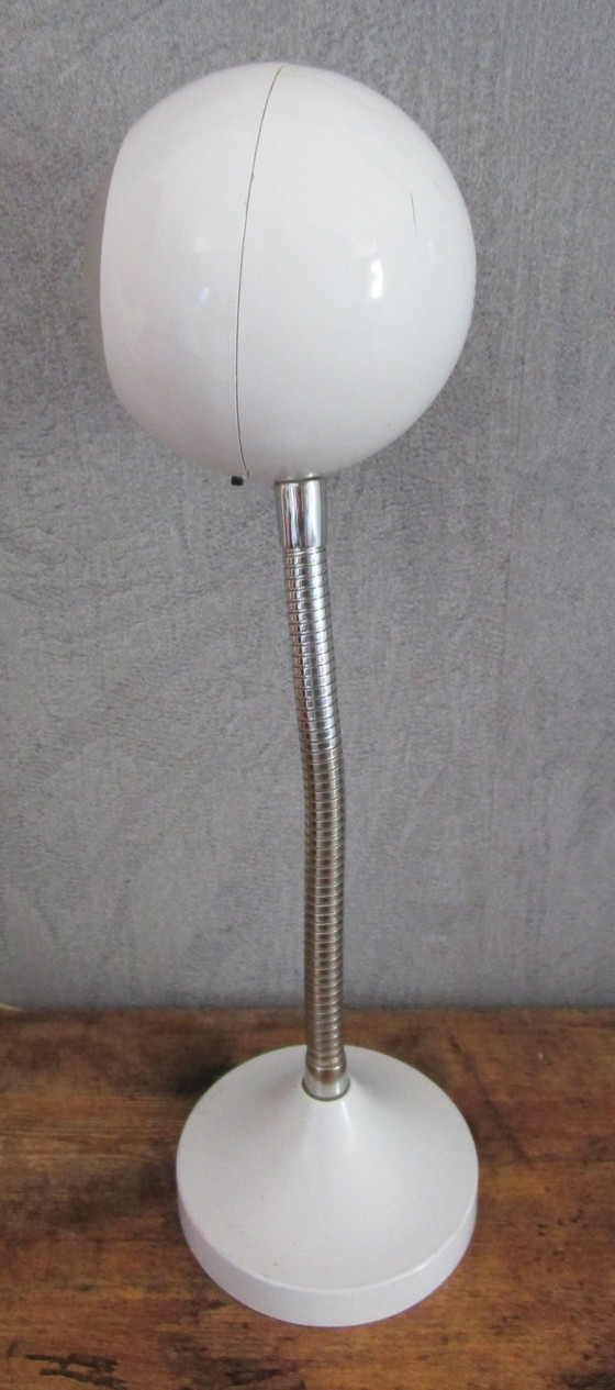 Image 1 of Retro buro klokje met "goose neck",jaren 80.