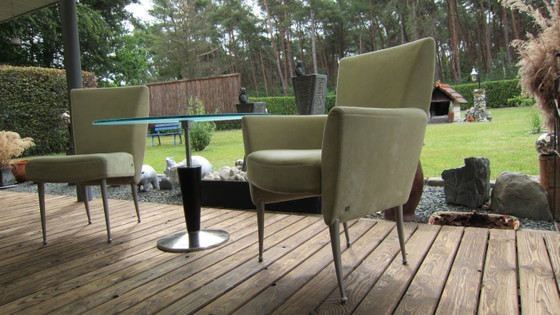 Image 1 of Conjunto de asientos de diseño "Rolf Benz", compuesto por 2 sillas y una mesa. ¡En perfecto estado!