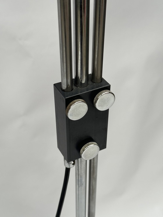 Image 1 of Lampada da terra vintage Gepo a doppio arco verde, stile moderno di metà secolo con design a bulbo oculare.