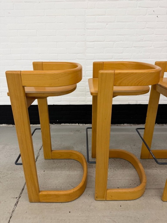 Image 1 of Set van 4 Willy Rizzo stijl barkrukken