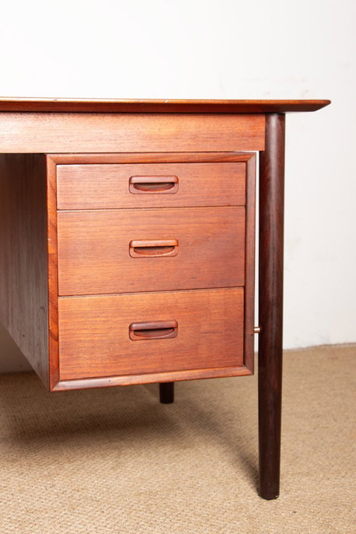 Danish executive desk designed by Gunnar Nielsen Tibergaard in 1960.
