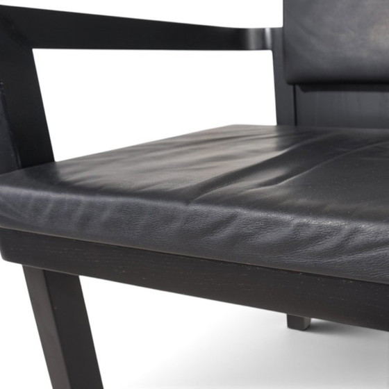 Armchair in black wood and leather, Tecta, Minimalisme (photo 11 of 15)