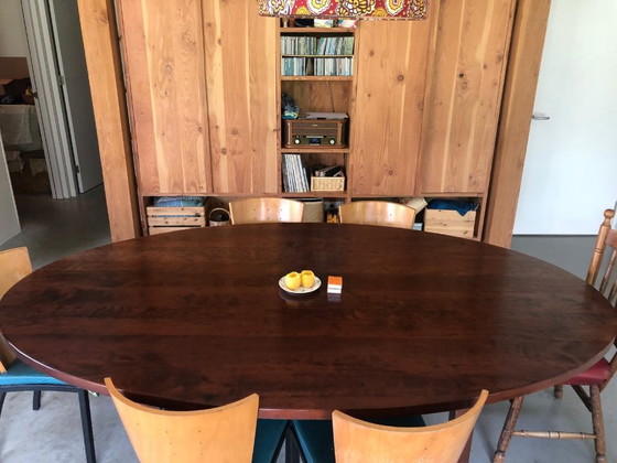 Image 1 of Solid wooden oval table, made in the Netherlands, pick up: Assen