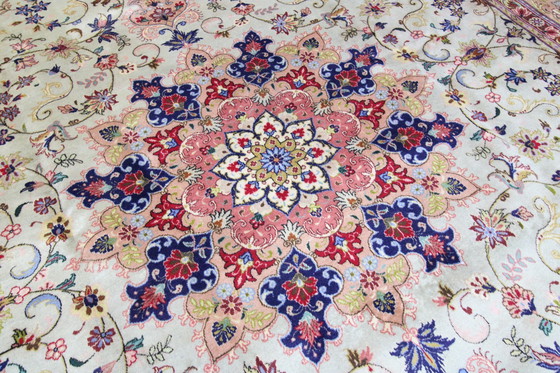 Image 1 of Origineel handgeknoopt Perzisch tapijt Tabriz 40 Raj Fijn 387 X 300 Cm Topconditie