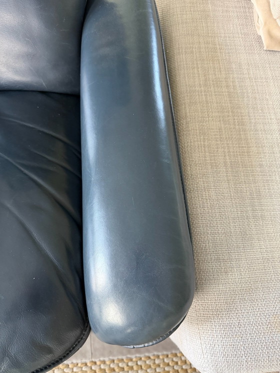 DeSede DS55 set di 2 poltrone design in pelle blu con funzione relax. – De Sede (photo 4 of 5)