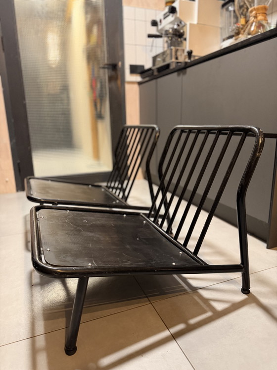 Image 1 of Set di 2 pezzi Artifort Dux stoelen zwarte kussens