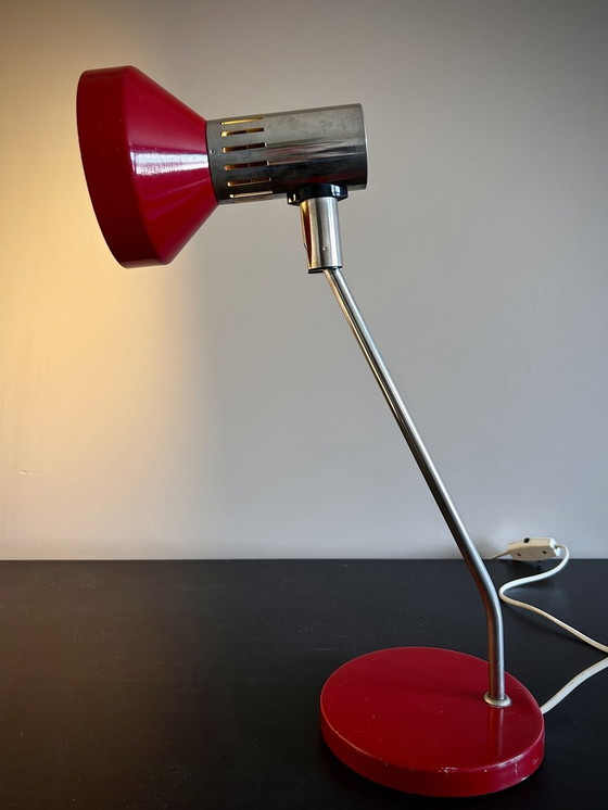 Image 1 of Retro Schreibtischlampe Rot