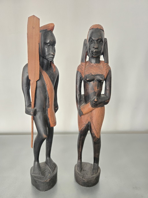 African statues (wood / 33 cm)