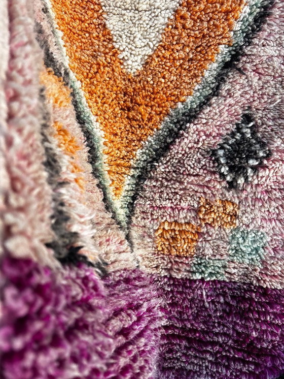 Image 1 of Moroccan Green Runner Beni Ourain Rug 70x360 cm, Living Room Runner Rug