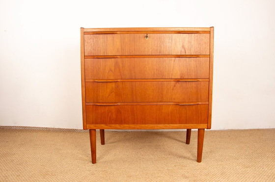 Image 1 of Cassettiera danese a 4 cassetti in teak di Henning Jørgensen per Fredericia Furniture 1960.