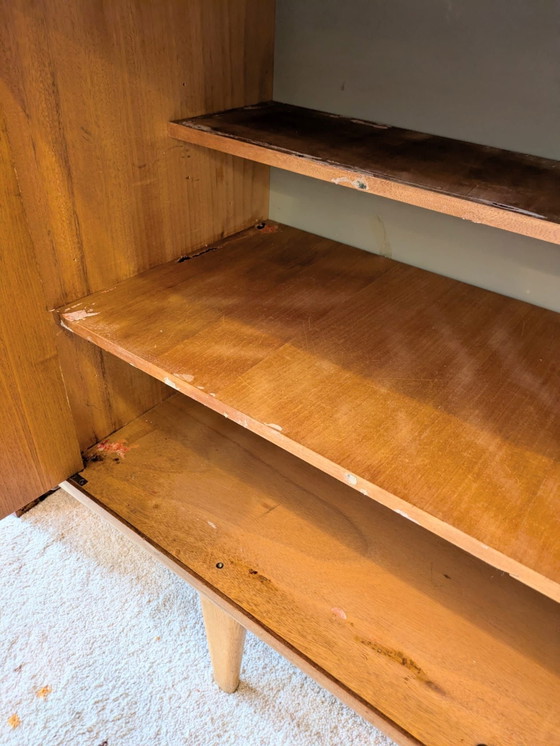 Vintage jaren '60 dressoir, sideboard, Bröderna Anderssons (Breo), Bröderna Anderssons (Breo),, Hout, Bruin (foto 10 van 14)