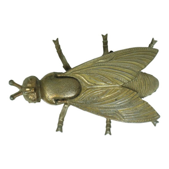 Image 1 of Vintage Copper Plated Fly Ashtray Sculpture