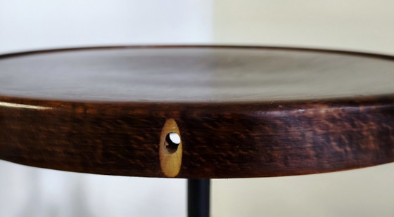 Originaler antiker Thonet-Stil verstellbarer Bugholz Klavierhocker / Drehhocker (gestempelt 914) – Metal (photo 5 of 13)
