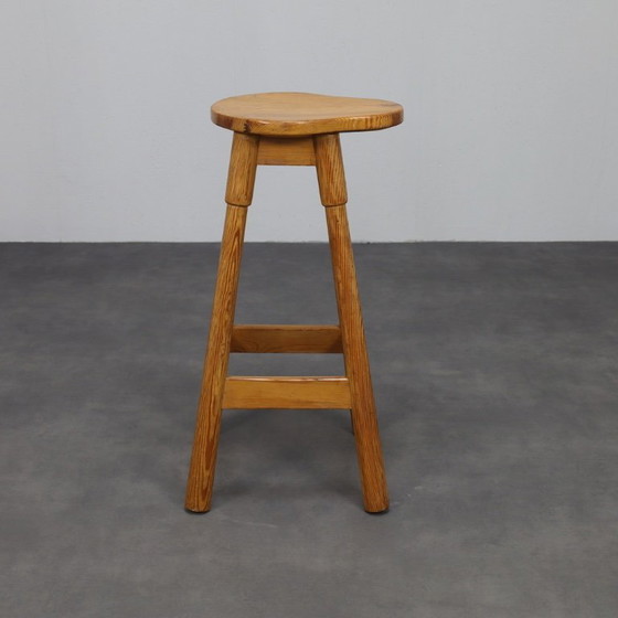 Image 1 of Pair of Barstools in Pinewood, 1970s