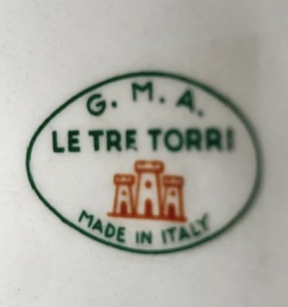 Image 1 of Vintage Capodimonte Centerpiece Bowl Ceramica Le Tre Torri 1960s