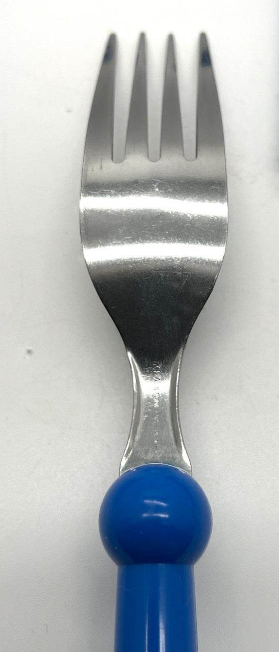 Image 1 of Ensemble de couverts IKEA « Grammatik » – 23 pièces – bleu – vintage des années 1990