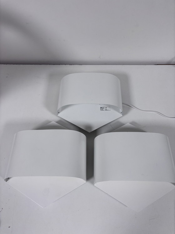 Image 1 of Set of 3 Vintage Staff Leuchten Wall Lamps Gerhard Berger 1970s Design