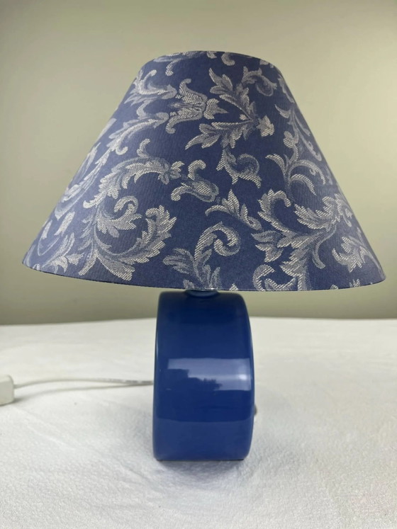 Blue ceramic lamp – Table lamps, Porcelain, Plastic, Mid Century Modern (photo 6 of 13)