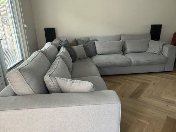 Image 1 of Divano angolare room108 beige grigio con pouf abbinato